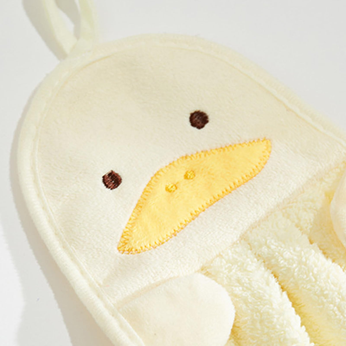 JinliangGuo 2Pcs Comfortable Animals Hand Towels Breathable Hanging Hand Towels Soft Coral Absorbent Washcloth for Kitchen and Bathroom (Yellow Gray)