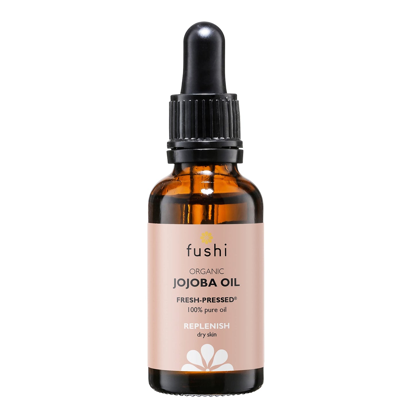 Fushi Organic Jojoba Oil 30ml Best for Skin Cleansing, Dry Skin & Dry Hair Fresh-Pressed Rich in Vitamin E Hypoallergenic Oil Ethical & Vegan Society