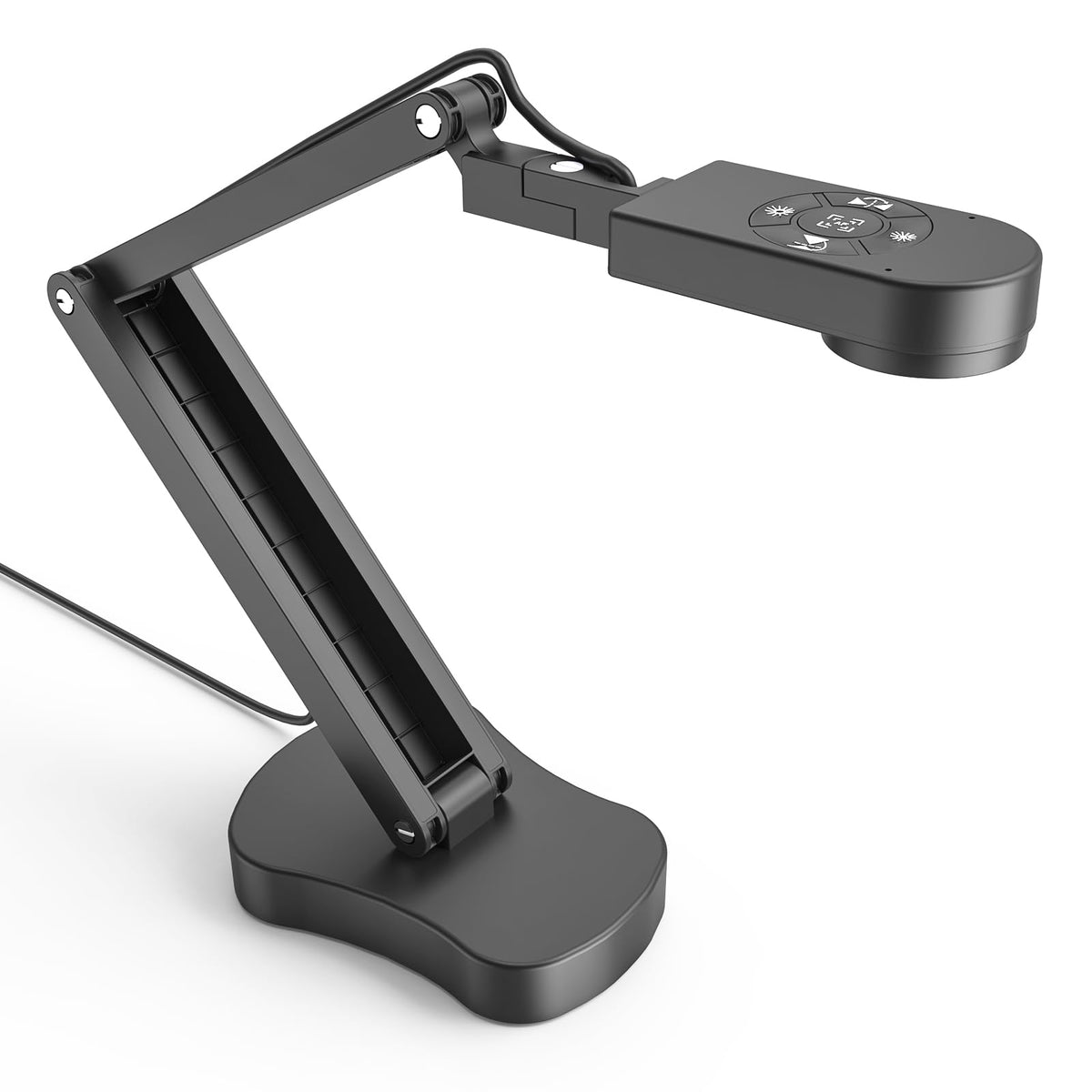 Gawervan 8MP Visualiser for Teaching/Classroom, USB Document Camera with 2 Microphones, 3 Level LED Light, Reverse Image Up and Down, Left and Right