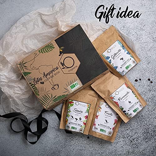 Organic Coffee beans | Arabica Whole Beans 4x250g | Hand-roasted | Coffee Gift Idea