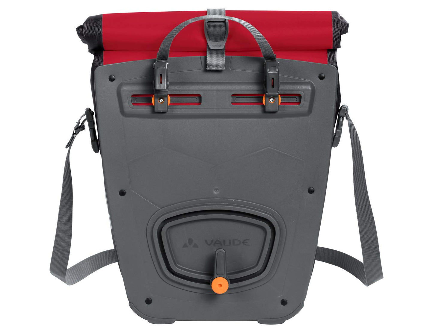 VAUDE Bike Pannier Bag Aqua Back Single 1 x 24 L in Red, Waterproof Rear Bike Pannier, Pannier Bag for Bicycles, Easy Attachment ? Made in Germany