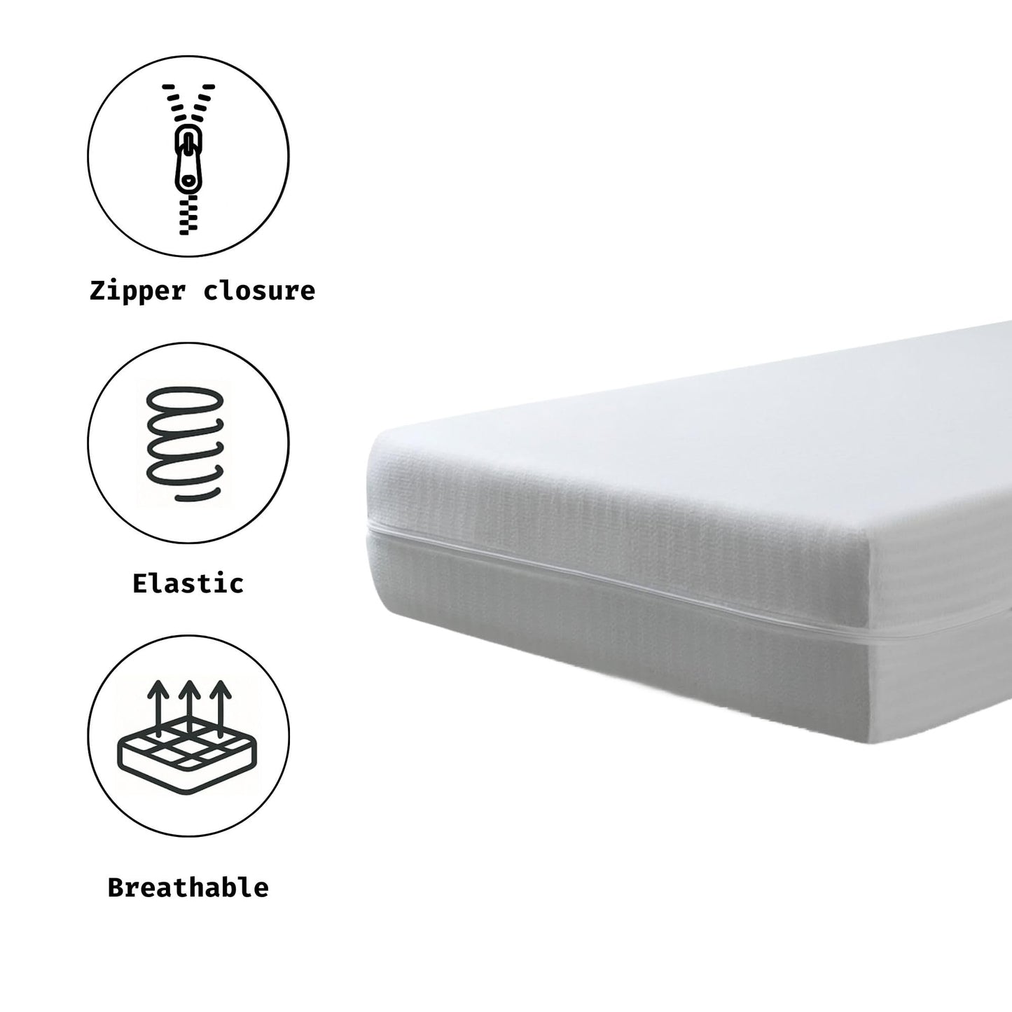 Tural Mattress Encasement 180x190/200cm Super King Size Extra Elastic Resistant Zipped