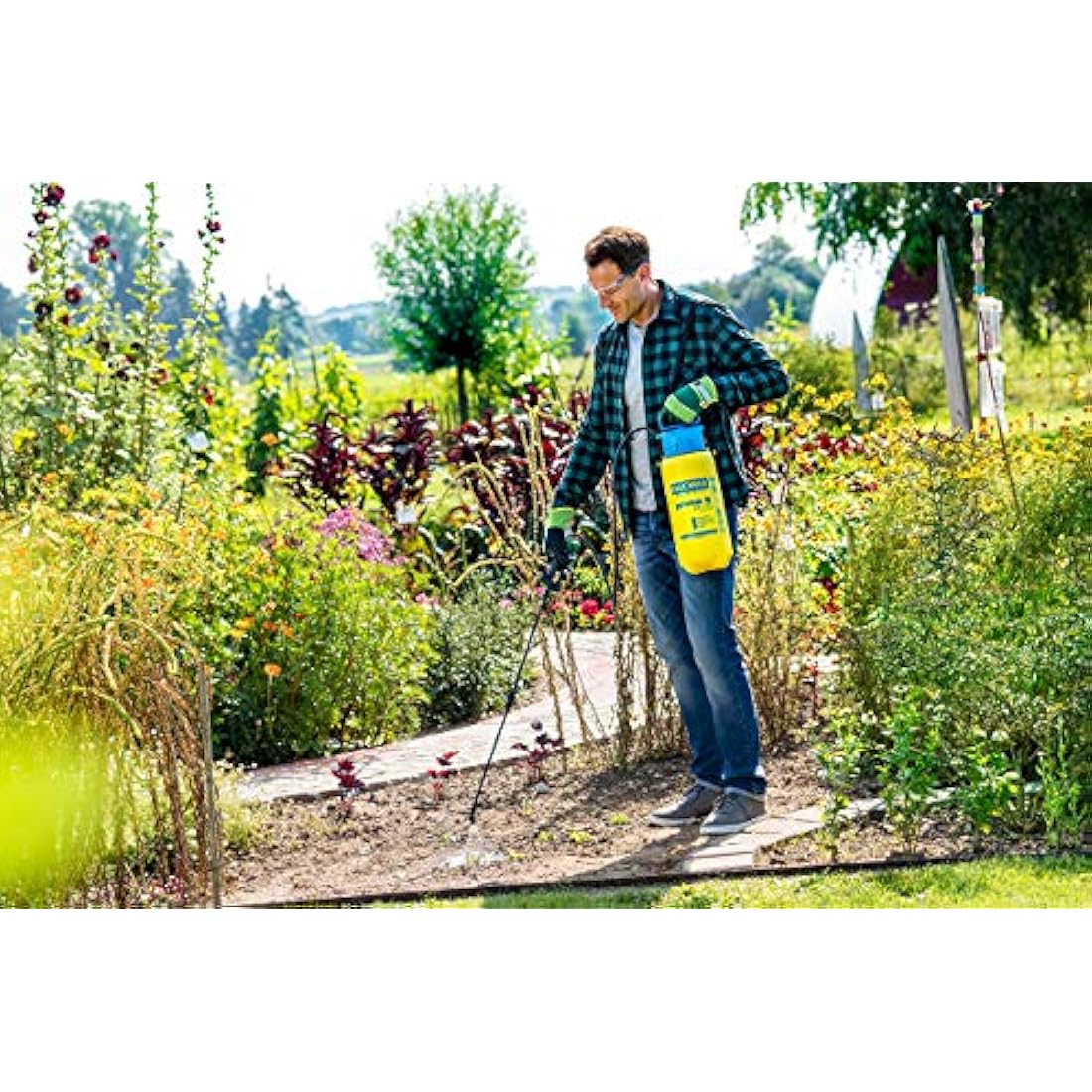 GLORIA Prima 5 PLUS Pressure Sprayer | Garden Sprayer | 5 Litre Capacity | For the Spraying of Acetic Acid | Acid-Resistant | 0.4 m Extension Lance