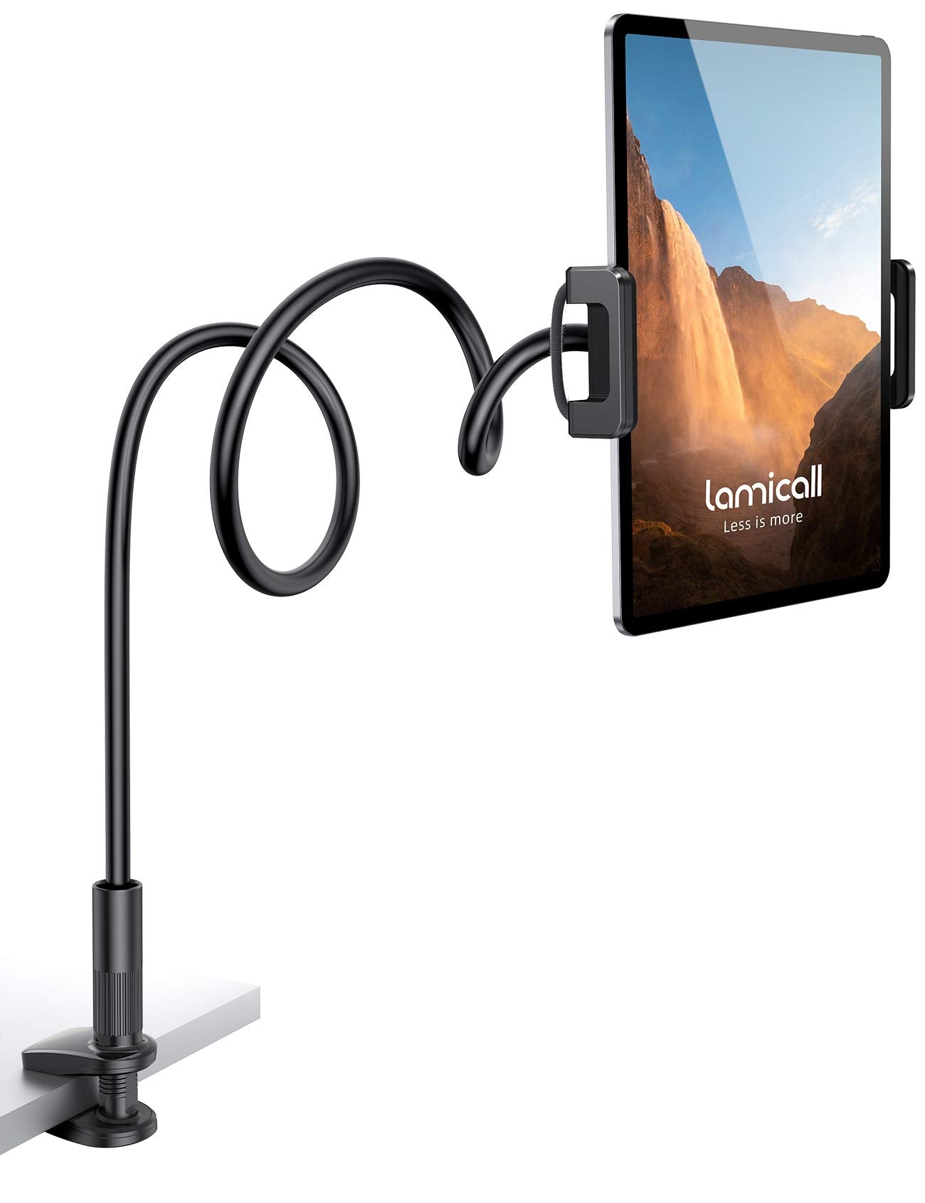 Lamicall Gooseneck Tablet Holder, Flexible Tablet Stand - 36" Lazy Arm 360 Adjustable Holder Clamp Bracket Bed for 2024 iPad Pro 9.7, 10.5, 11, iPad