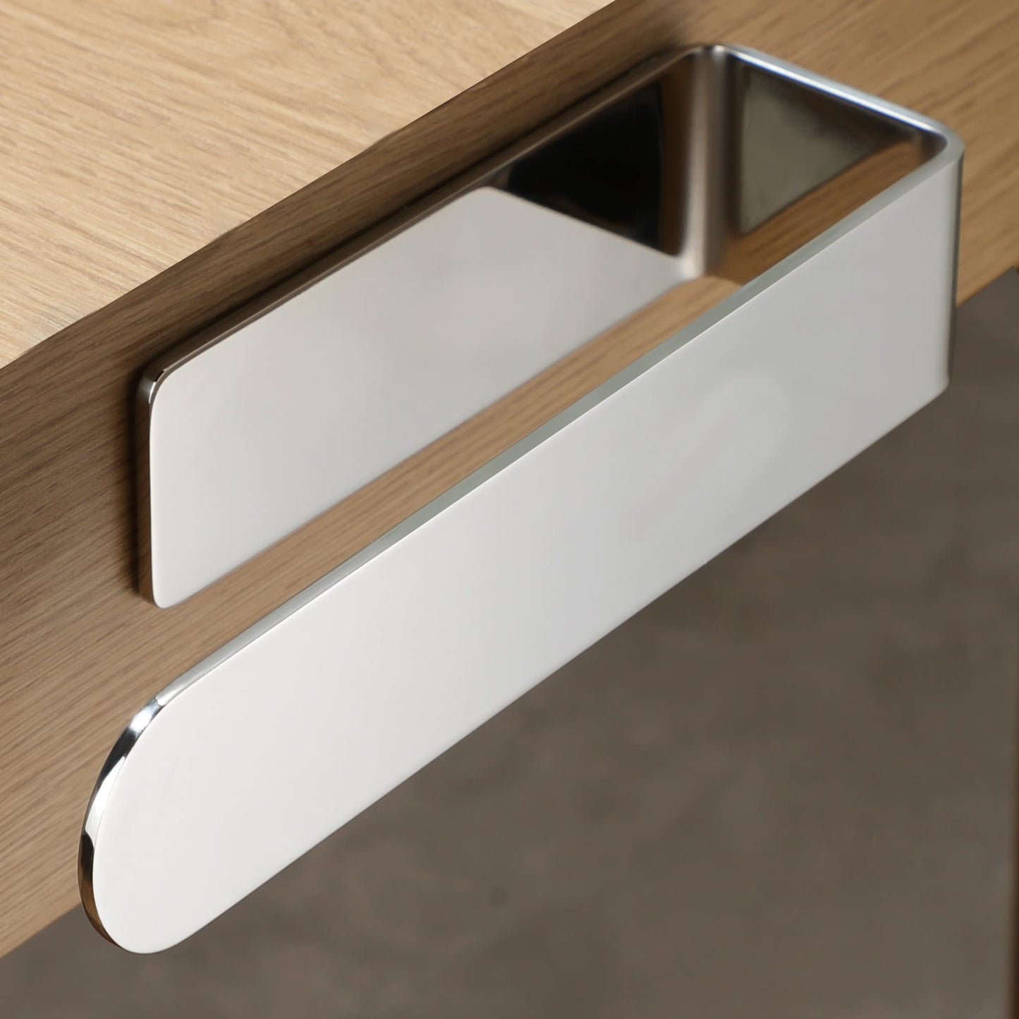YIGII Polished Hand Towel Holder Self Adhesive Towel Rail 19.6 CM Towel Ring for Bathroom Kitchen Stick on Wall, SUS 304 Stainless Steel