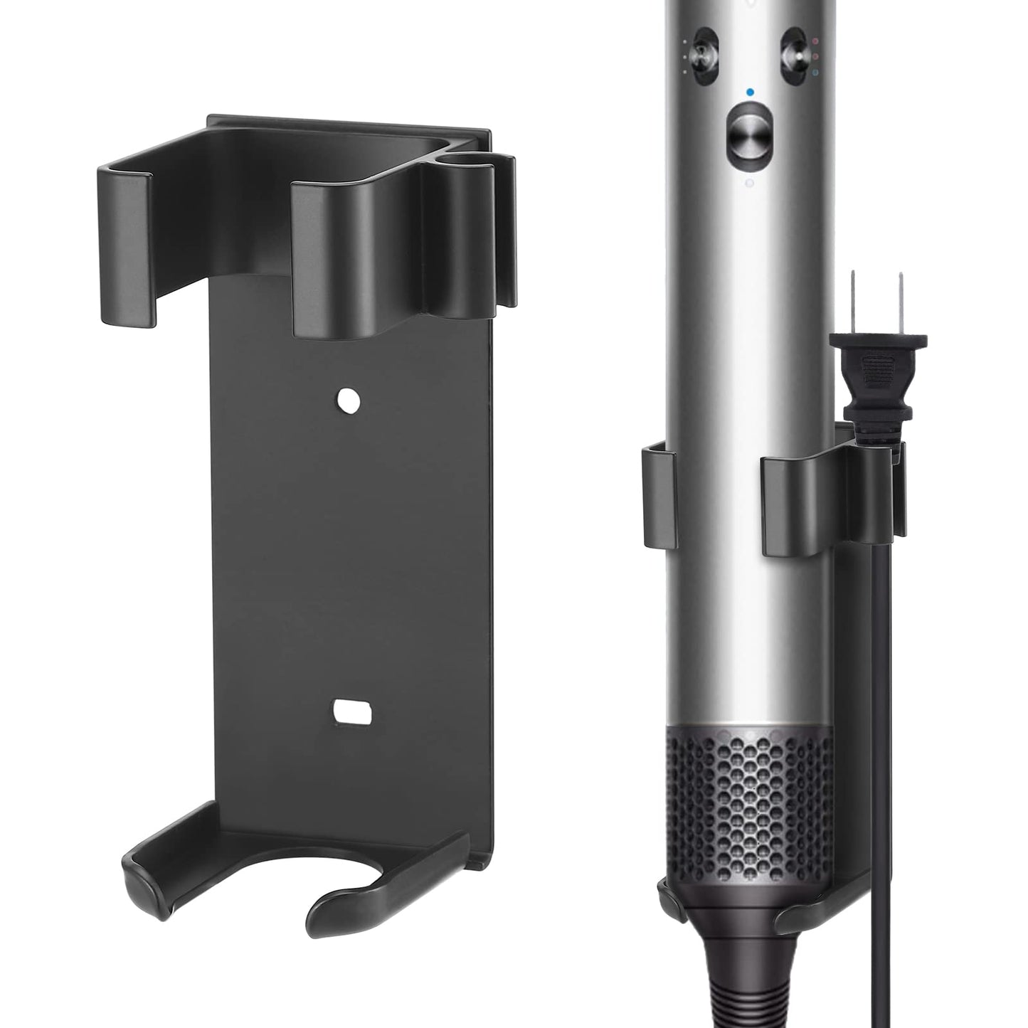 Moqing Wall Mount Holder for Dyson Airwrap Styler Hair Curling Iron Barrels, Metal Organizor Storage Rack Suitable for Various Curly Hair