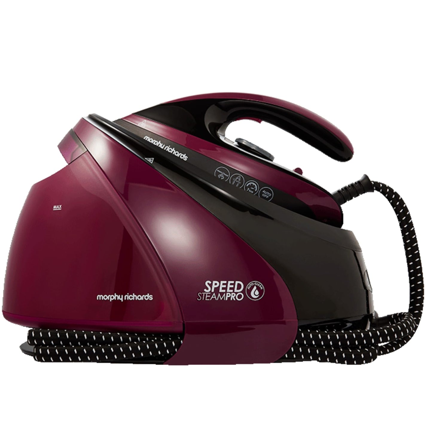 Morphy Richards SpeedSteam Pro Steam Generator Iron, Ceramic Soleplate, Autoclean, 70g to 120g Rates, 590g Boost, 7 Bar Pressure, 1.6L Water Tank,
