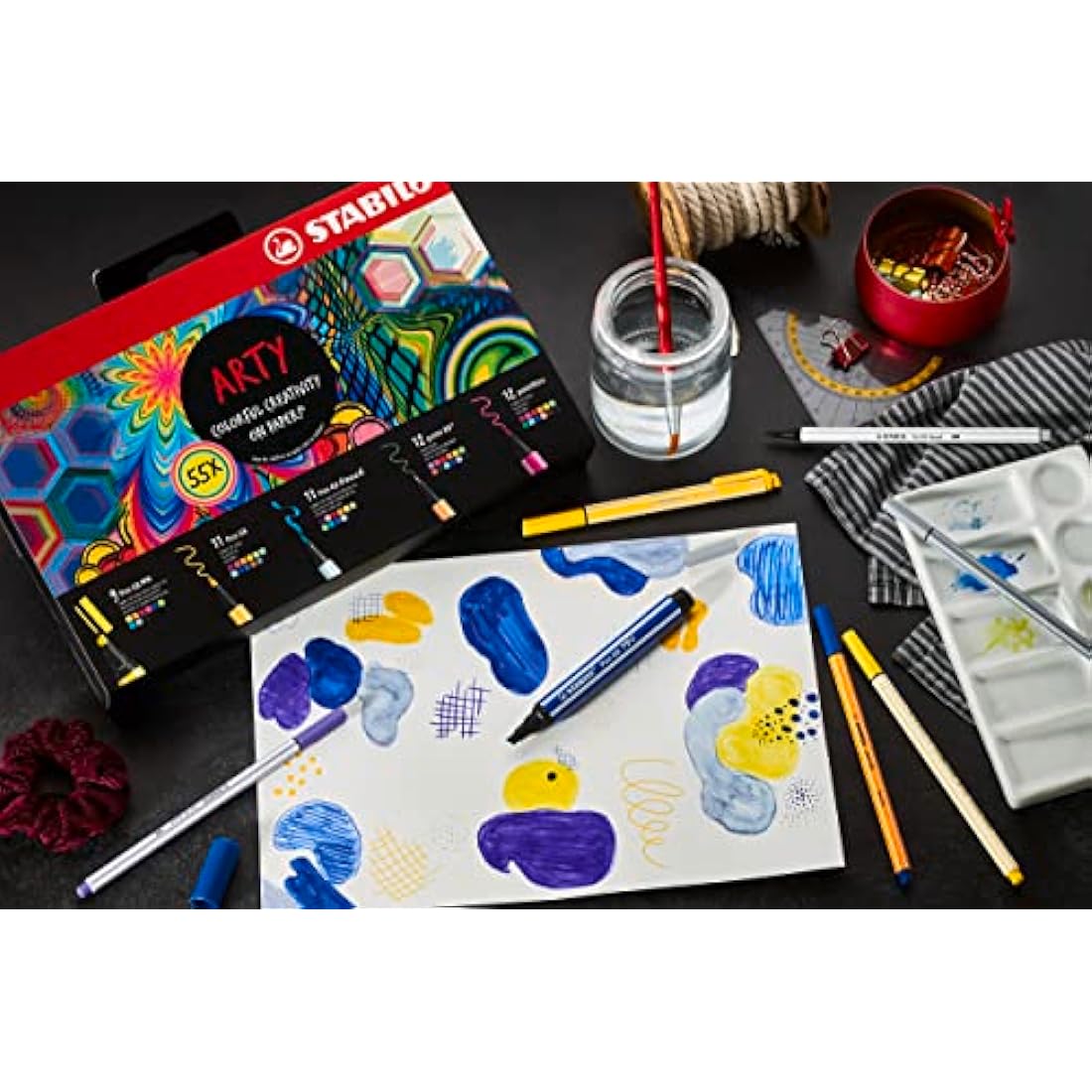 STABILO Creative Set - point 88 & Pen 68 - ARTY - Pack of 68 - Assorted Colours
