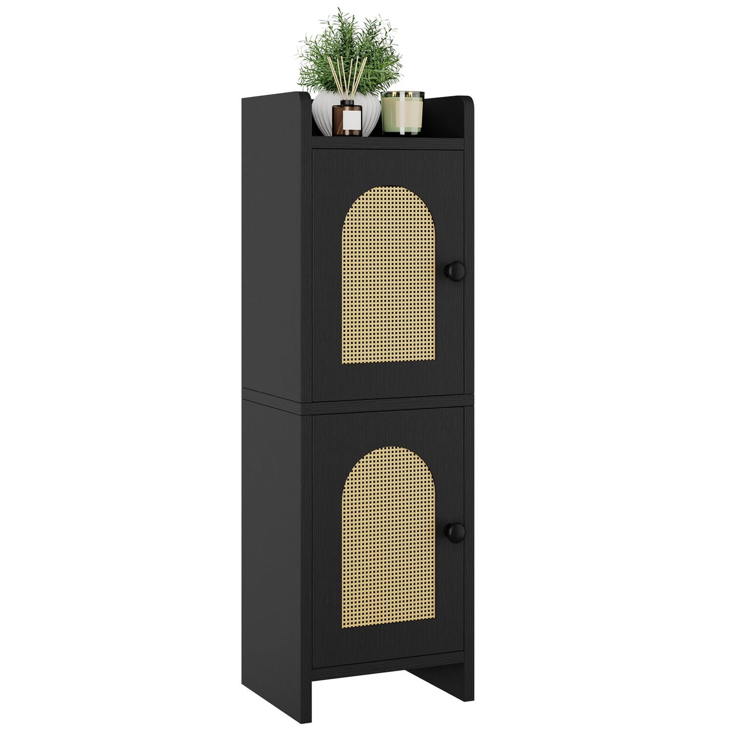 IBUYKE Small Bathroom Storage Cabinet Toilet Paper Storage Holder WBS001B