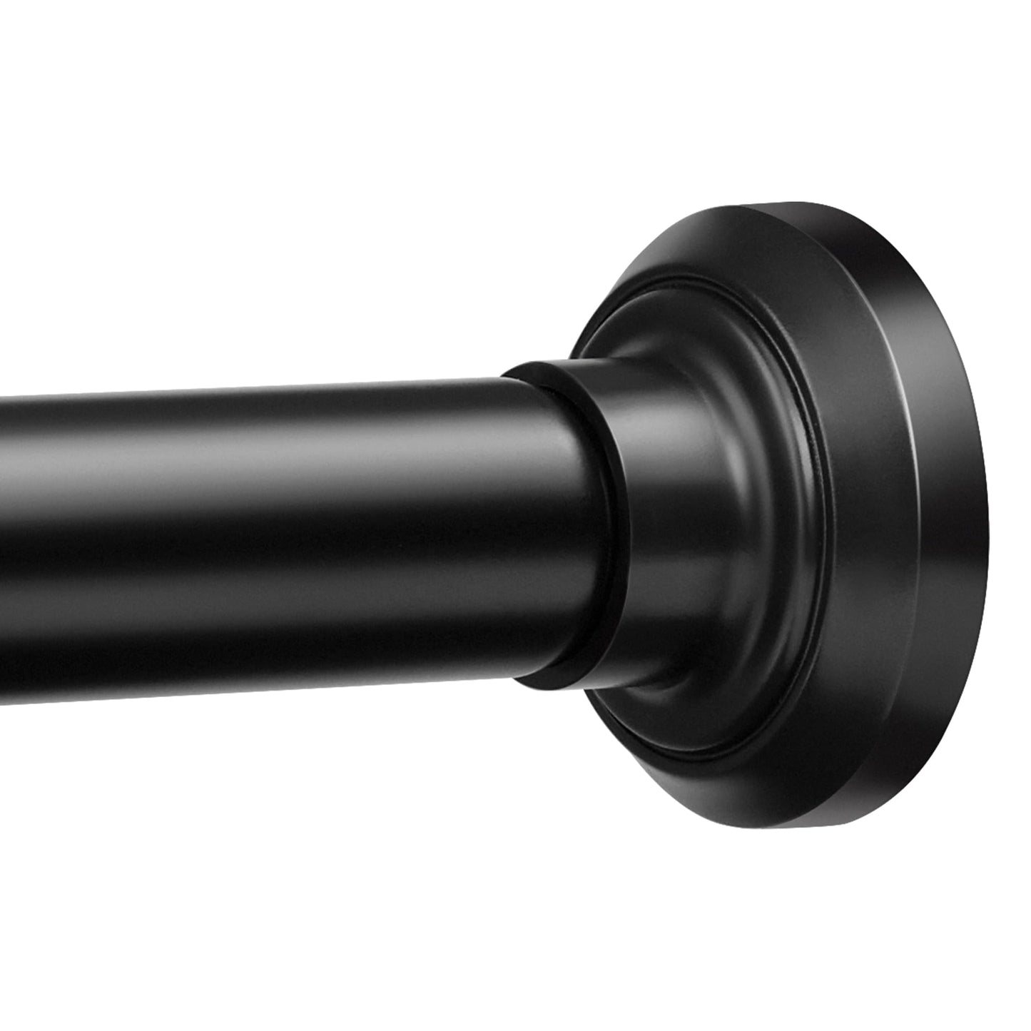 Matte Black Shower Curtain Pole 84 to 183 cm, 1 Inch Extendable Tension Rods for Curtains No Drill, Shower Rail for Bathroom, Closet, Window, Room