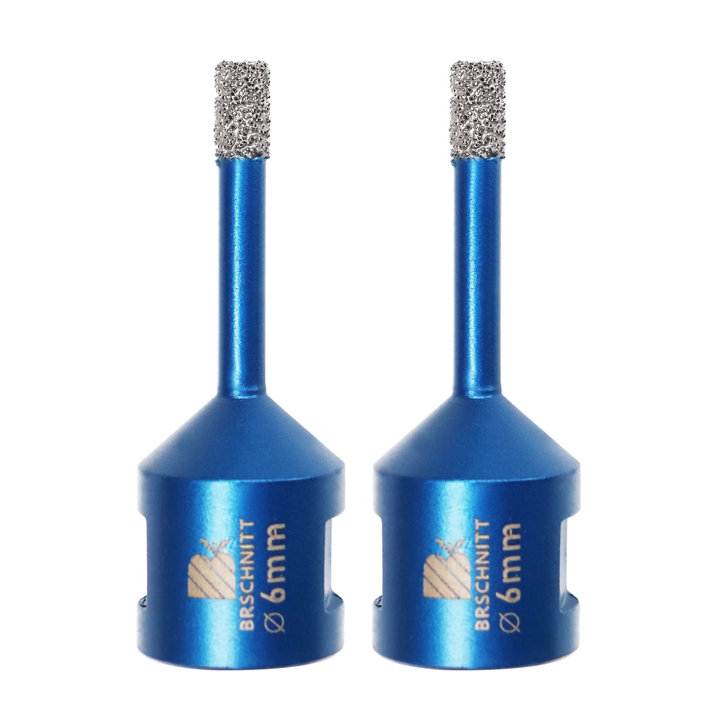 Diamond Drill Bit 6mm,BRSCHNITT 2pcs M14 Vacuum Brazed Diamond Tip Drill Bit for Tile Porcelain Stoneware Ceramic Marble Granite Drilling,Suitable For