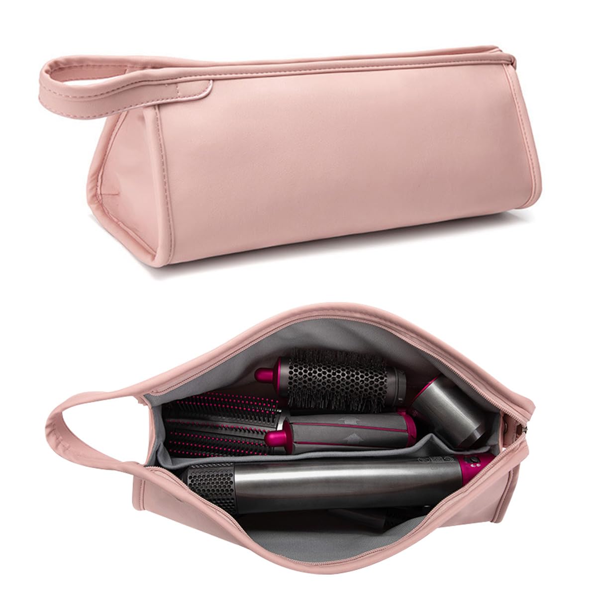 CECOMBINE PU Leather Travel Case Carrying Case Storage Bag Protective Case for Dyson Supersonic Hair Dryer, Portable Waterproof Dustproof Storage Bag