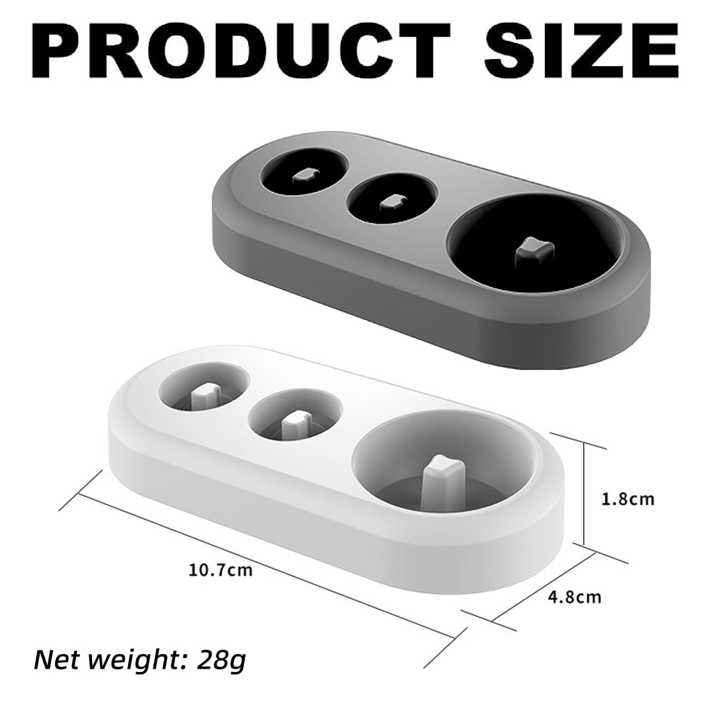 Electric Toothbrush Holder,2 Pcs Toothbrush Holder Toothbrush Stand for Replacement Stand Base Compatible with 2 Toothbrush Heads Toothbrush