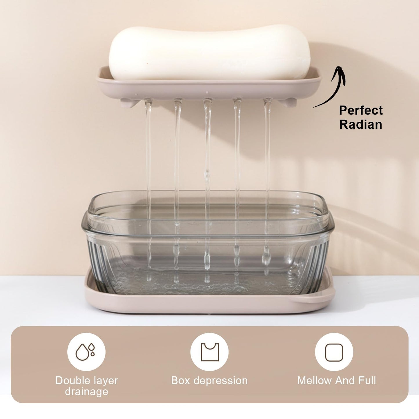 XLIUAX Travel Soap Case, Portable Soap Holder with Lid, Waterproof Moisture-Proof Soaps Case with Drainage for Bathroom Shower Travel Camp Gym Outdoor