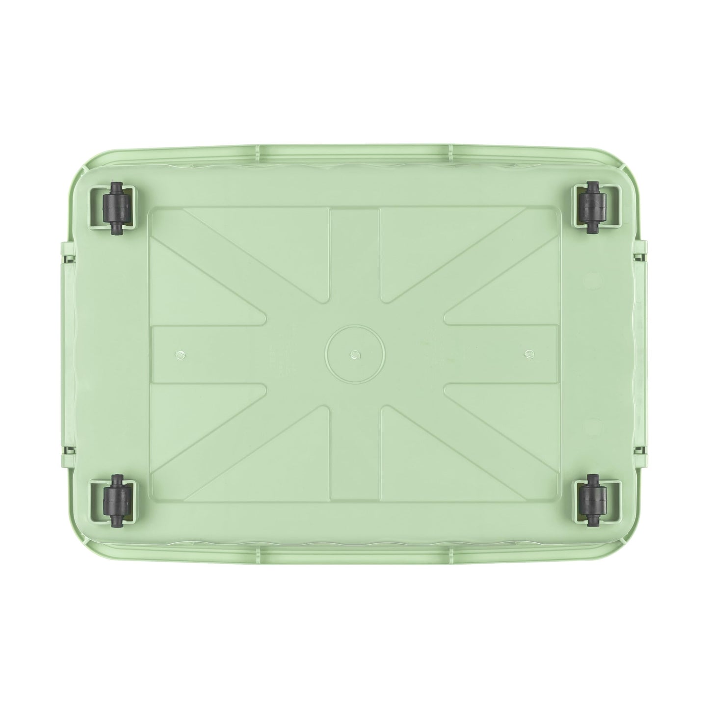 Cetomo 55L*4 Storage Boxes with Wheels, Plastic Storage Box with Lid, Latching Buckles, Click Closure, Stackable, Nesting, Durable Organizer for Home