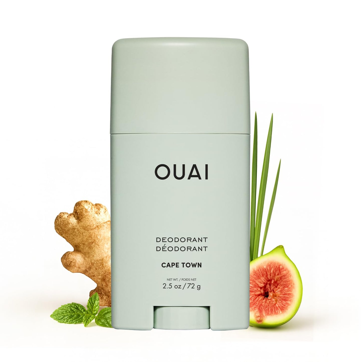 OUAI Aluminum Free Deodorant - Women's Deodorant with 24-Hour Odor Control & Invisible Application - Enriched with Notes of Wet Grass, Ginger, Basil &