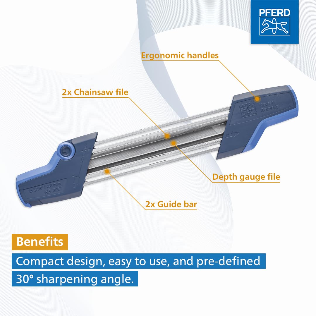 Pferd 11098048 Chain Saw Sharpener, Silver/Blue, 4.8 mm
