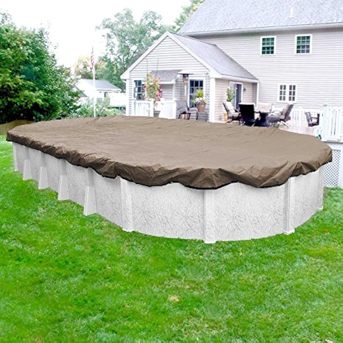 Robelle 601625-4 Pool Cover for Winter, Superior, 16 x 25 ft Above Ground Pools