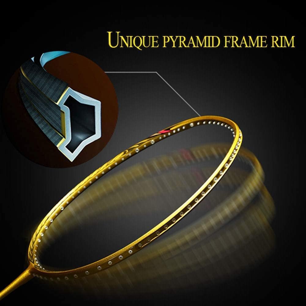 Senston Badminton Racket N80 Single High-grade Carbon-Fiber Badminton Racket,Including Badminton Bag