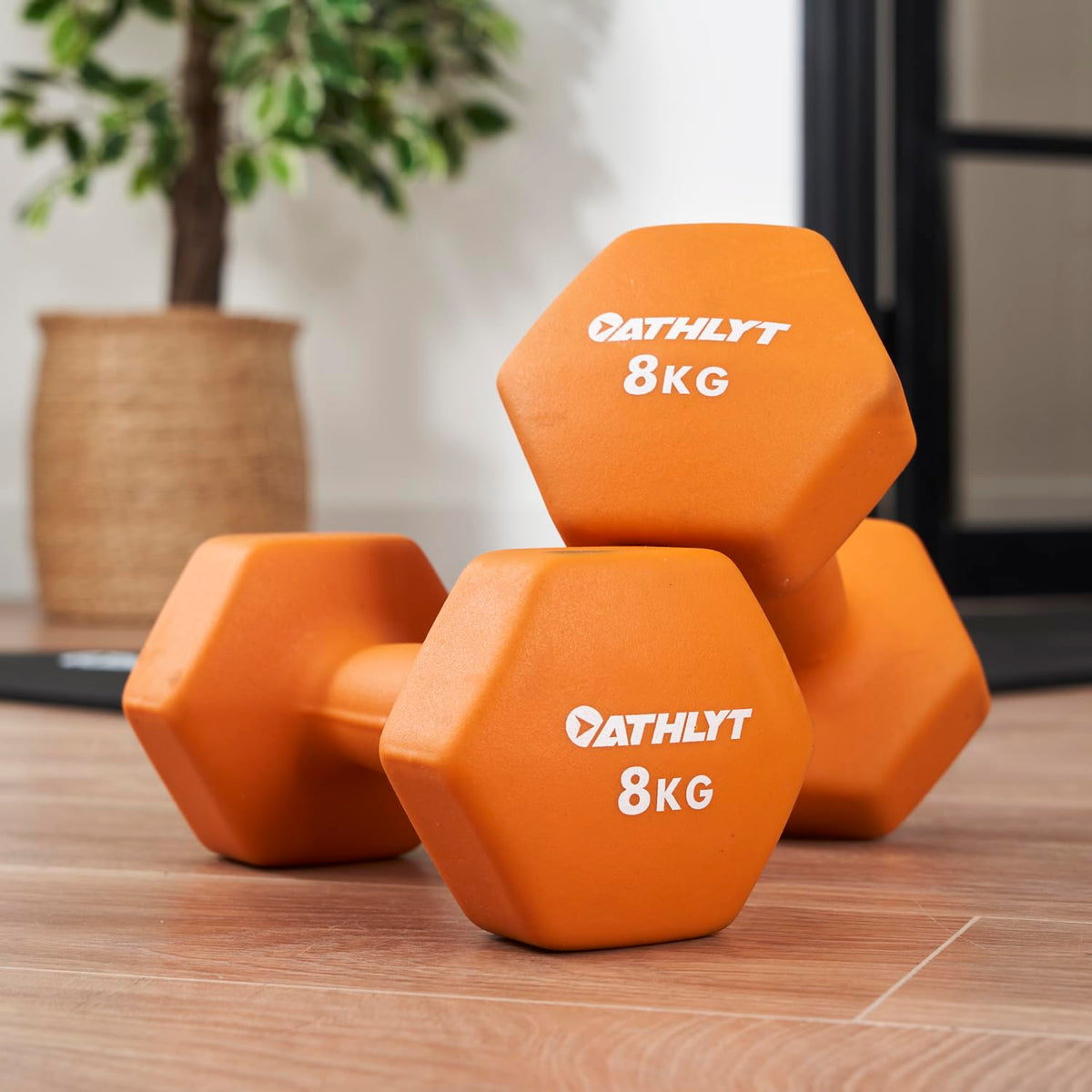 Athlyt - Neoprene Dumbbells - 2 x 8 kg
