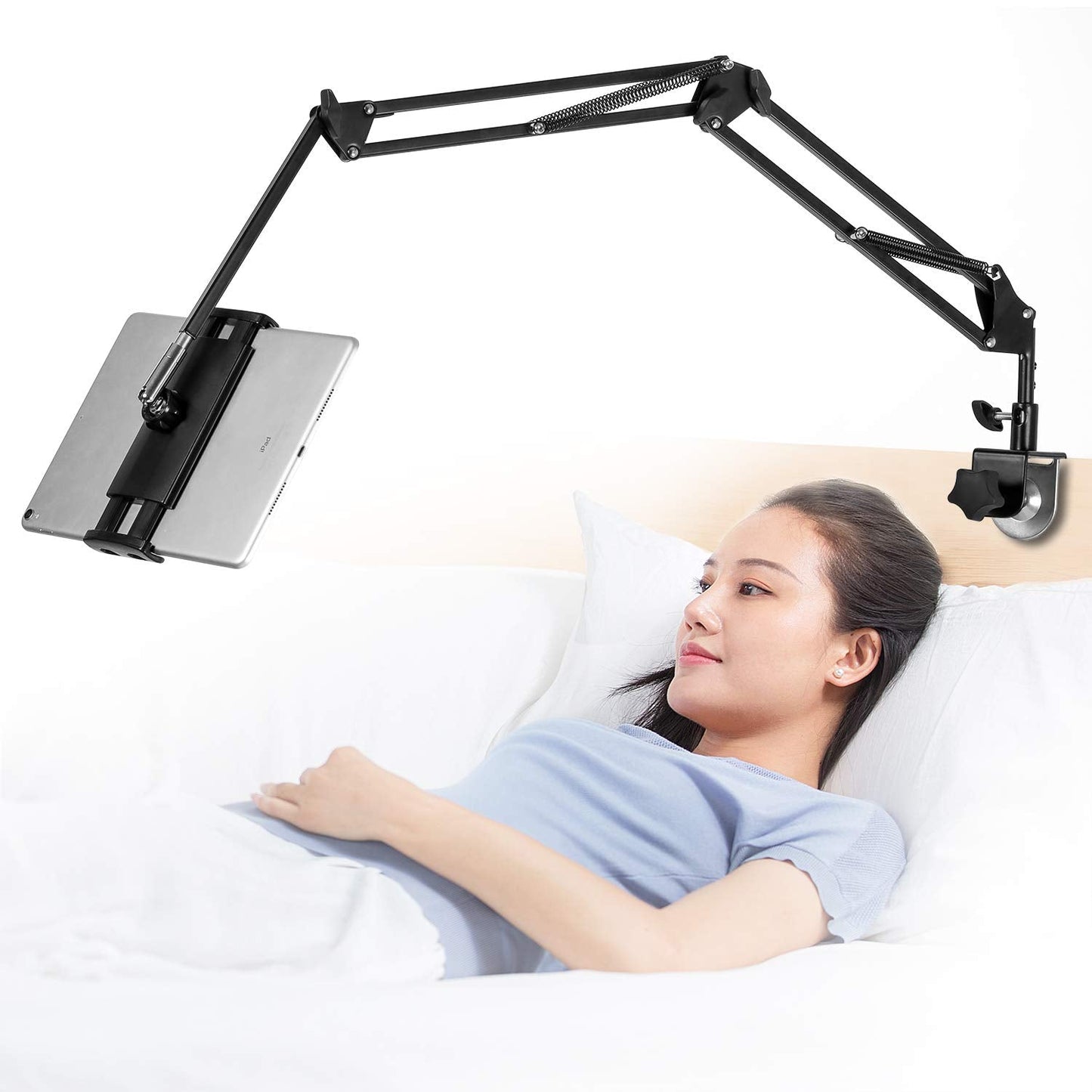 Tablet Stand Adjustable,Foldable Tablet Stand for Bed, Aluminum Universal Flexible Tablet Holder with 360 Degree Rotation for iPad/iPhoneX/iPad