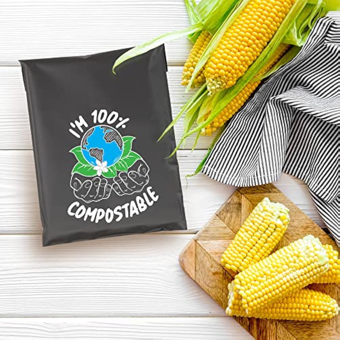 Compostable Mailing Bags,Biodegradable Mailing Bags,Eco Friendly Mailers 10 x 14" (25.5 x 35.5 cm) |50PK|