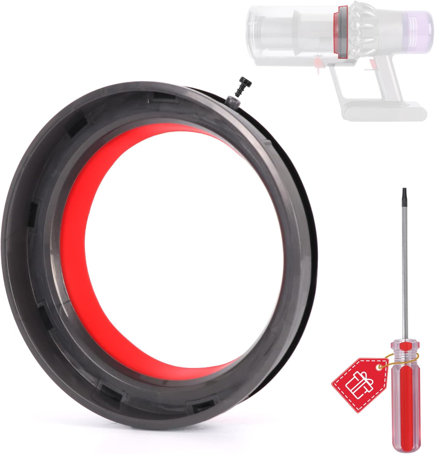 WYWY.Wide Dust Bin Top Fixed Sealing Ring Replacement for Dyson V11 V15 SV14 SV15 SV22 Vacuum Cleaner Dust Bucket/Dirt Cup Replacement Parts, Vacuum