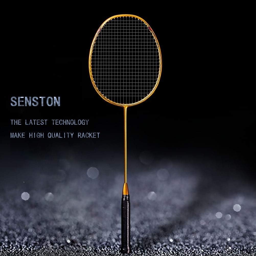 Senston Badminton Racket N80 Single High-grade Carbon-Fiber Badminton Racket,Including Badminton Bag