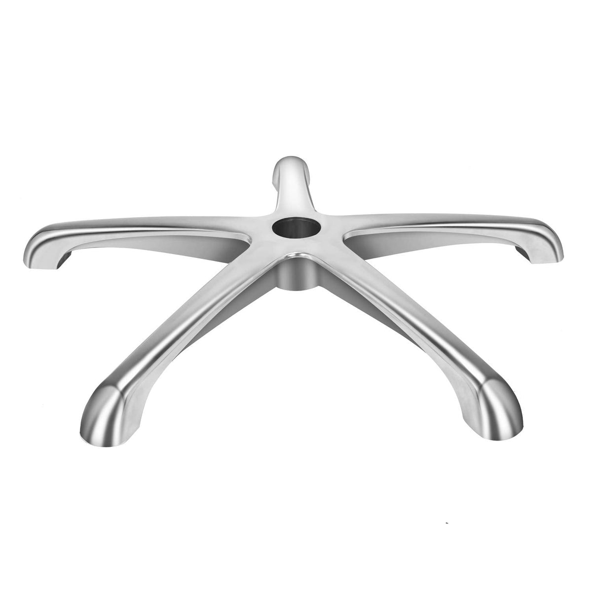 Kaleurrier Chair Parts Base Replacements,Metal Legs for Swivel Rolling Chairs & Stools,Aluminum 5 leg bottom Heavy Duty 400 lbs,in Universal Standard