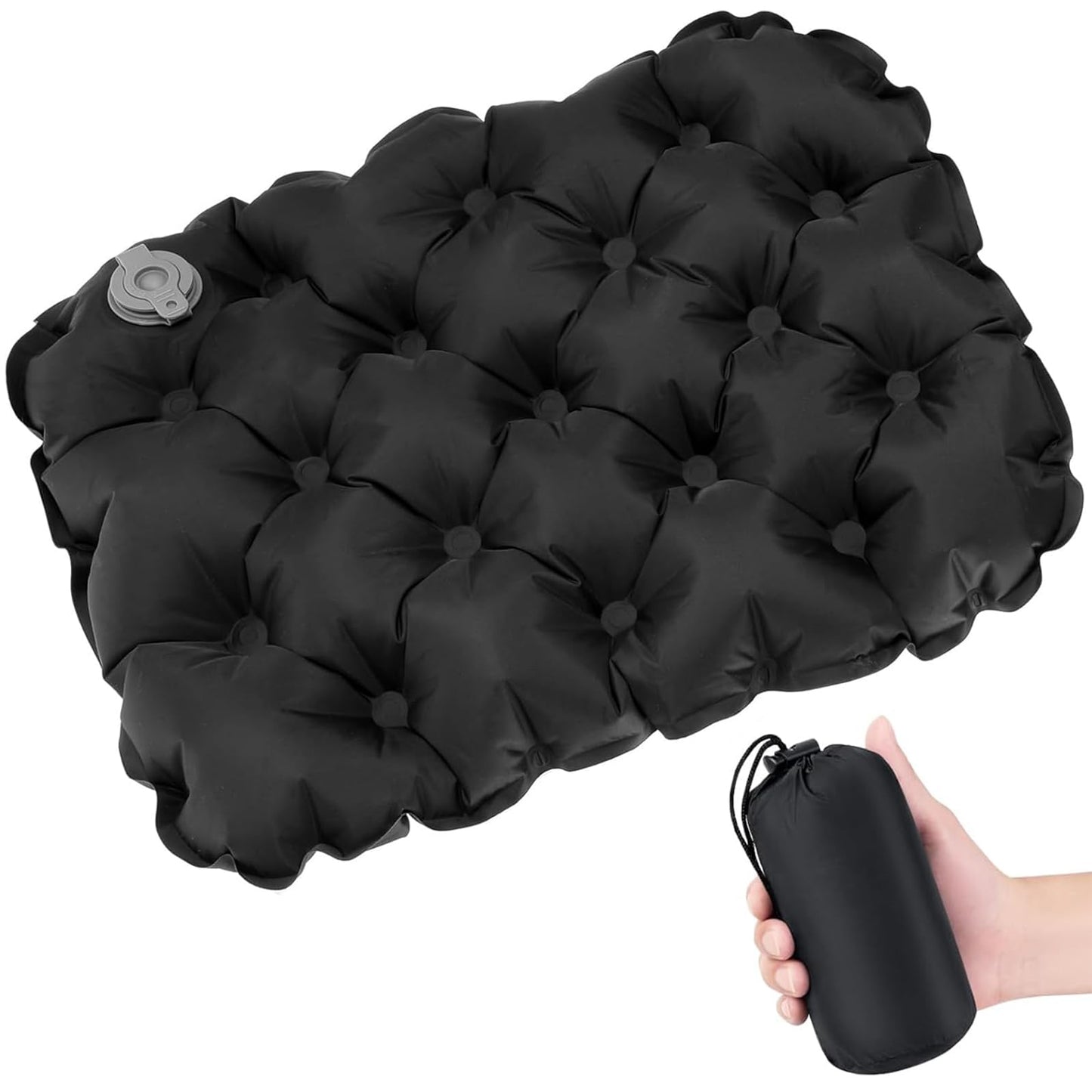 Inflatable Travel Pillow, Car Seat Cushion, Travel Car Seat Pad with Carry Bag, Lightweight Foldable Waterproof Inflatable Cushion