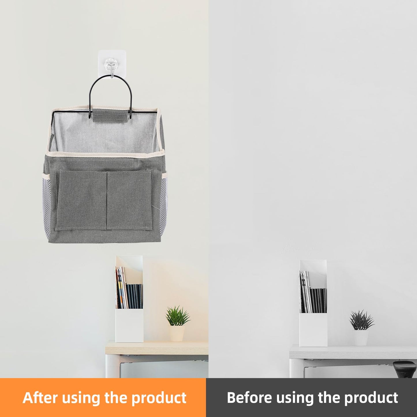 2 Pcs Wall Hanging Storage Bag, Foldable Hanging Storage Organiser