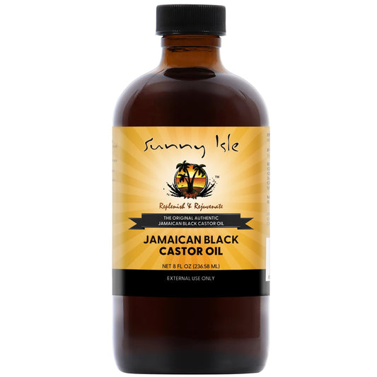 Sunny Isle Jamaican Black Castor Oil 8oz | Original | For Healthy-Looking Hair, Skin, Nails, Eyebrows & Eyelashes | Skin Conditioning