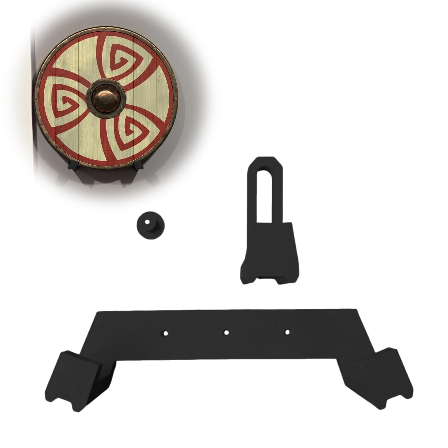 Shield Wall Mount Display Shelf, Adjustable Wall Mounted Shield Display Bracket, Shield Wall Mount Display Shelf For Collectibles