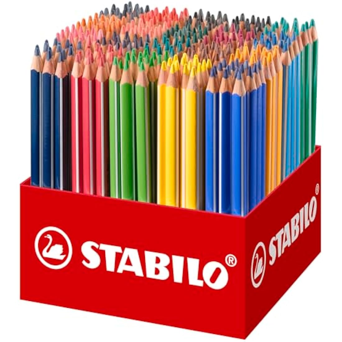 STABILO Trio thick - Triangular Colouring Pencil - Classpack of 300 - with 20 Assorted Colours