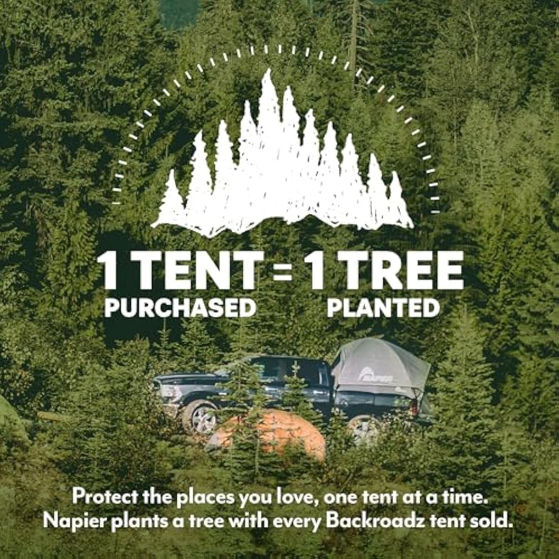 Napier Backroadz Truck Bed Tent - Waterproof, Comfortable 2 Person Camping Tent for Full Size Regular and Long Beds - Compact, Durable, and Sturdy