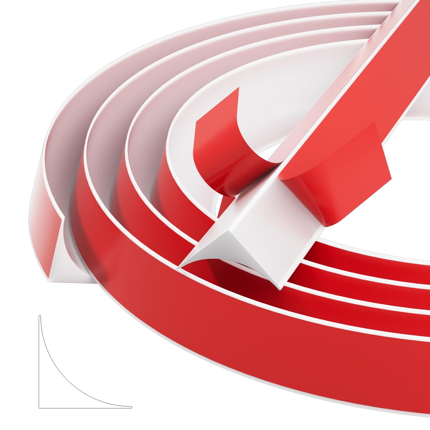 5M Silicone Quadrant Trim Coving for Ceilings,Self Adhesive Flexible Moulding Skirting Board Trim,Beading for Laminate Flooring Wall Corner Tile