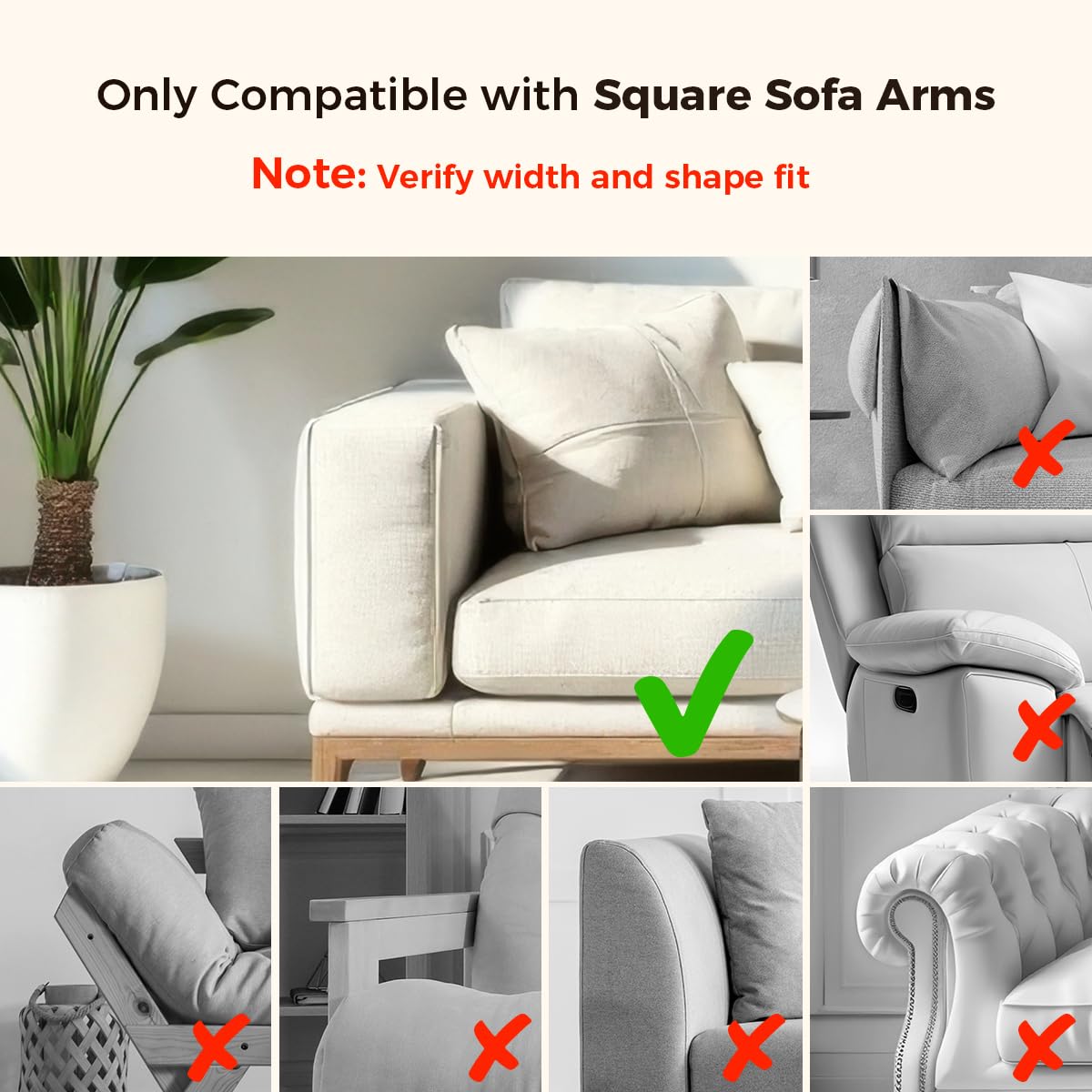 Wealone Bamboo Couch Arm Tray for Wide Couch, Sofa Arm Clip Table with Storage Box, Couch Armrest Tray with 360°Rotating Phone Holder