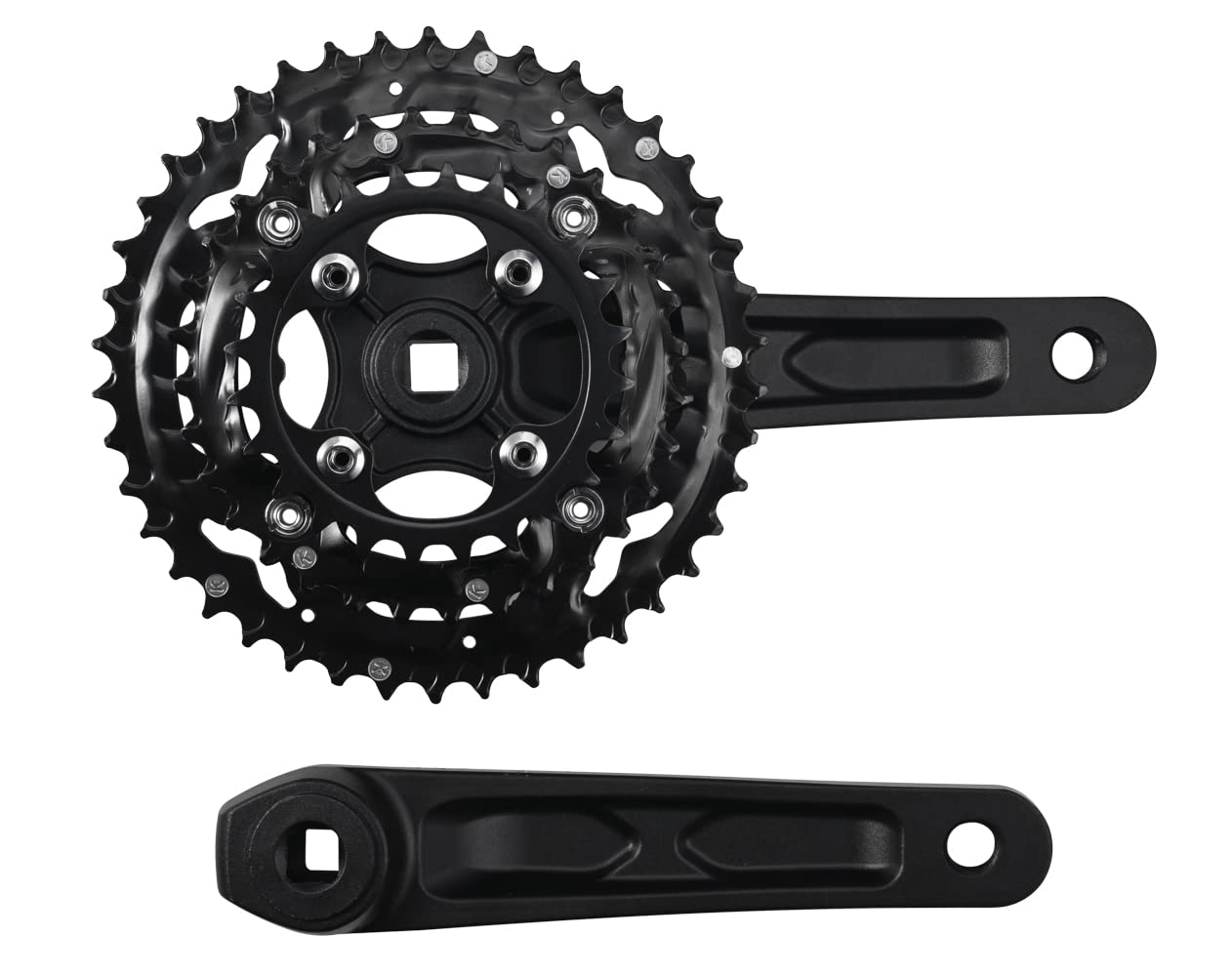 CYSKY Bike Crankset 3x 10 Speed 42-32-24T 170mm 104/64 BCD Crank Arm Set Easy to Replacement MTB BMX Road Bicycle Crankset Compatible with