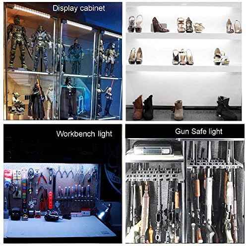 LED Light Strip Bars Kit - 4X 30cm Display Lighting for Detolf Case/Under Cabinet Shelf - Energy Saving - Low Profile Under Cupboard Strip Lighting (Cool White, 6000K) - UK Plug