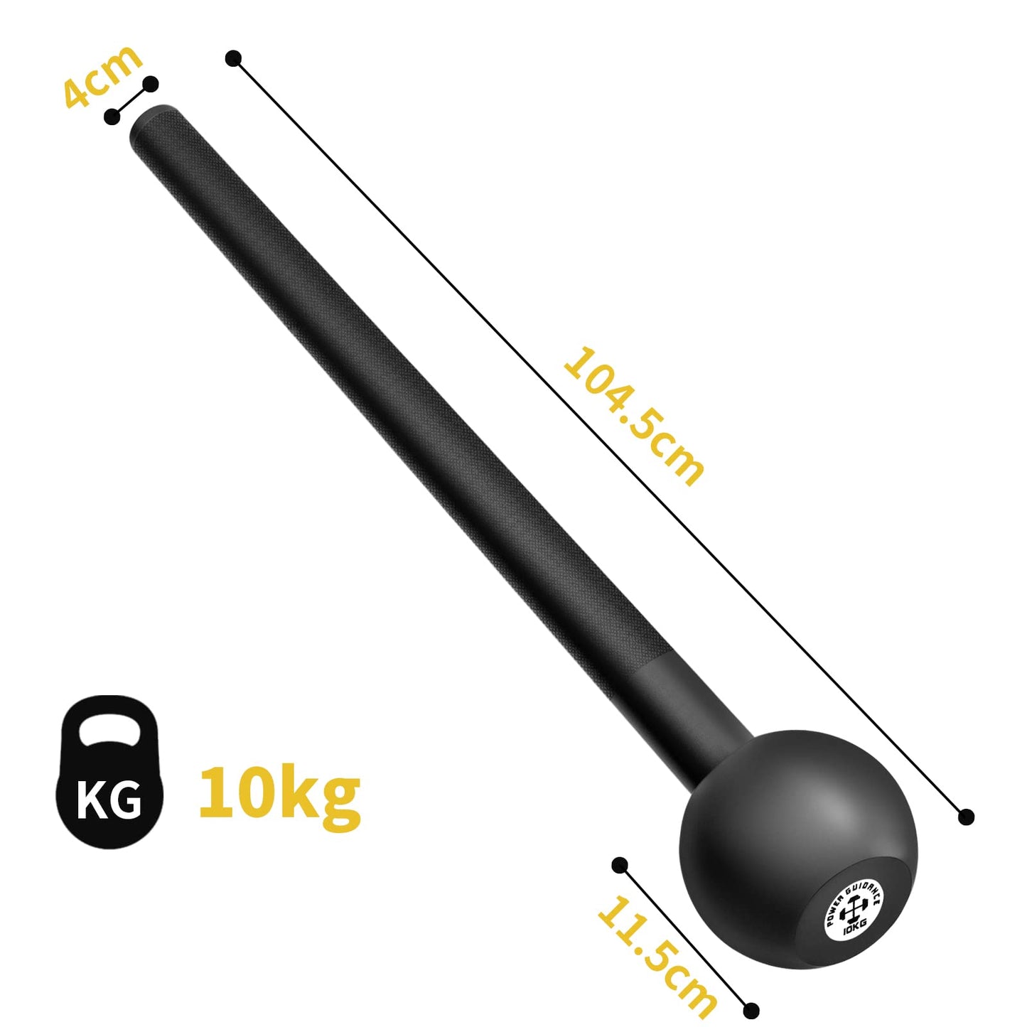 POWER GUIDANCE Steel Mace Perfectly Develop Stabilizer Muscles, Joints, and Core Strength(10kg)