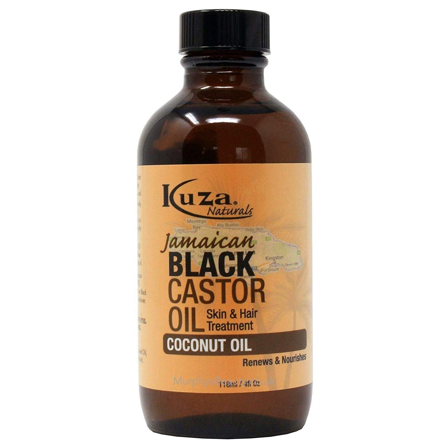 Kuza Naturals Jamaican Black Castor Oil & Coconut Oil for Hair Growth, Strength & Skin Hydration 118ml/3.99 oz