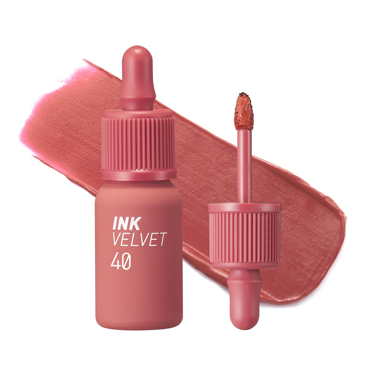 Peripera Ink the Velvet Lip Tint - High Pigment Color, Longwear, Weightless, Not Animal Tested, Gluten-Free, Paraben-Free (40 CALM ROSY, 4g)