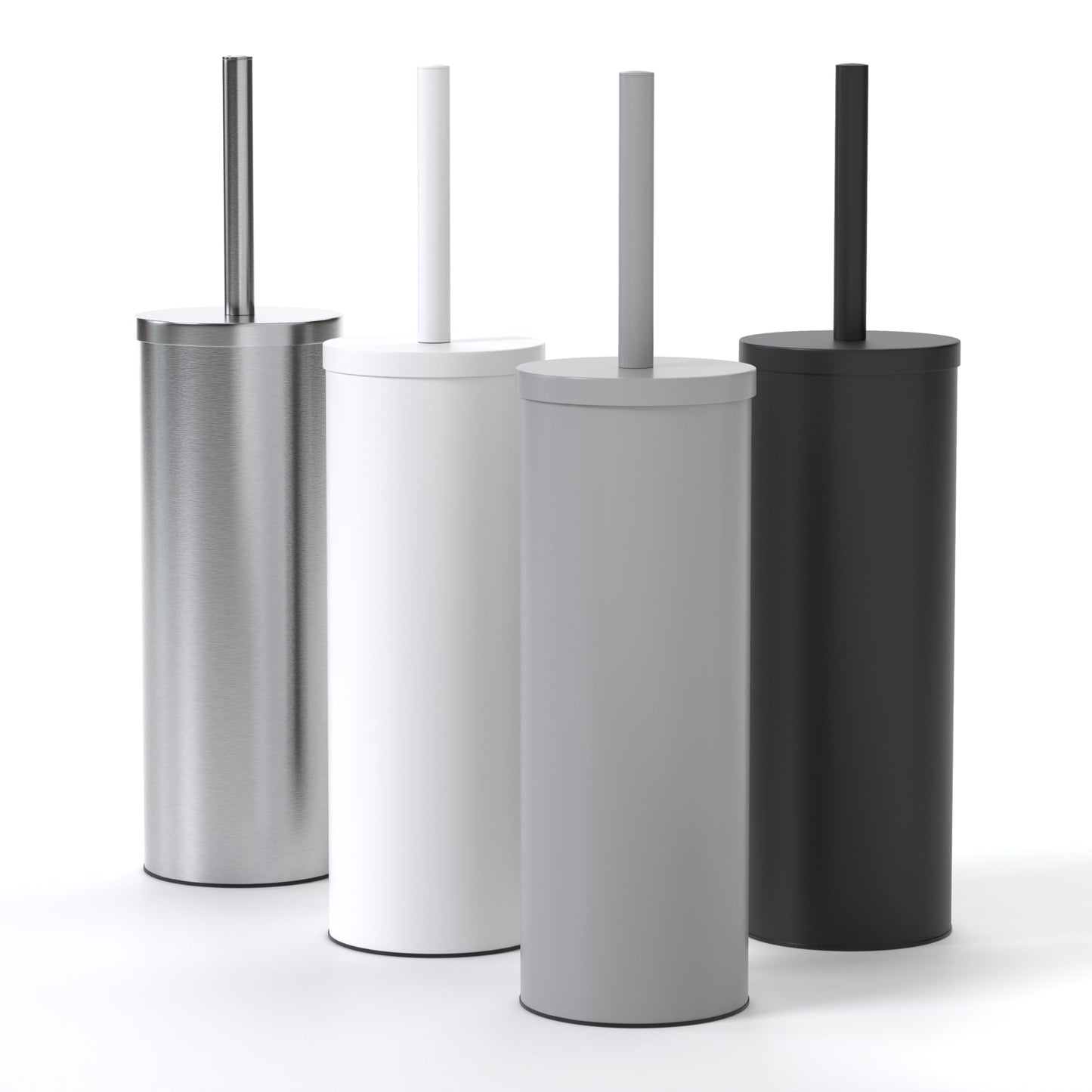 SAVEGA Silicone Toilet Brush ? Stainless Steel Toilet Brush with Holder and Protective Cover ? Modern & Hygienic