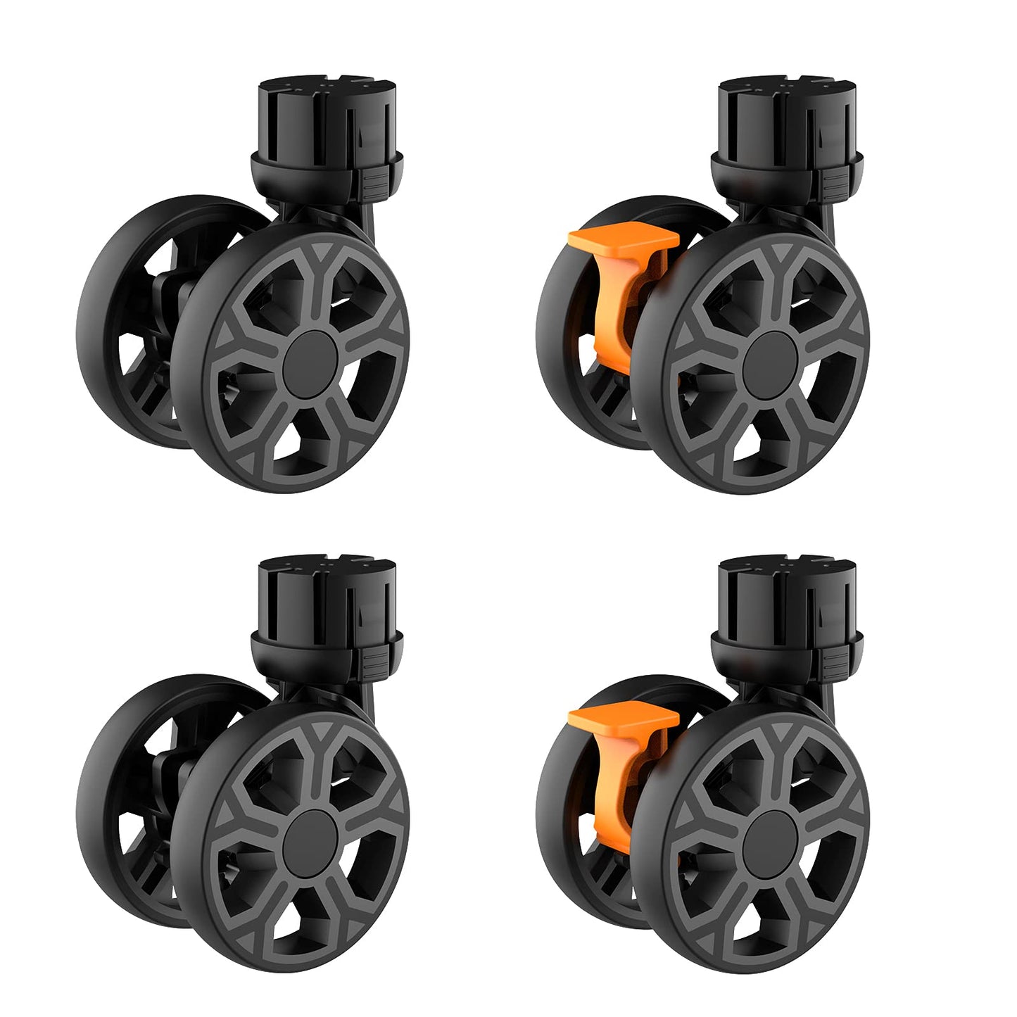 Durable swivel wheels for folding tool cart BY06 (black, 4 pcs.)