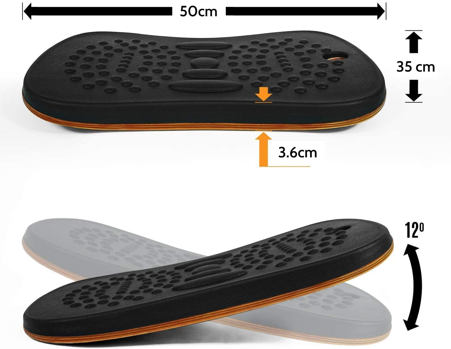 Yes4All Wobble Balance Board for Standing Desk with Design Foam Pad Comfort Floor Mat; Rocker Board/Wobble Board Standing Desk for Home, Gym, Office