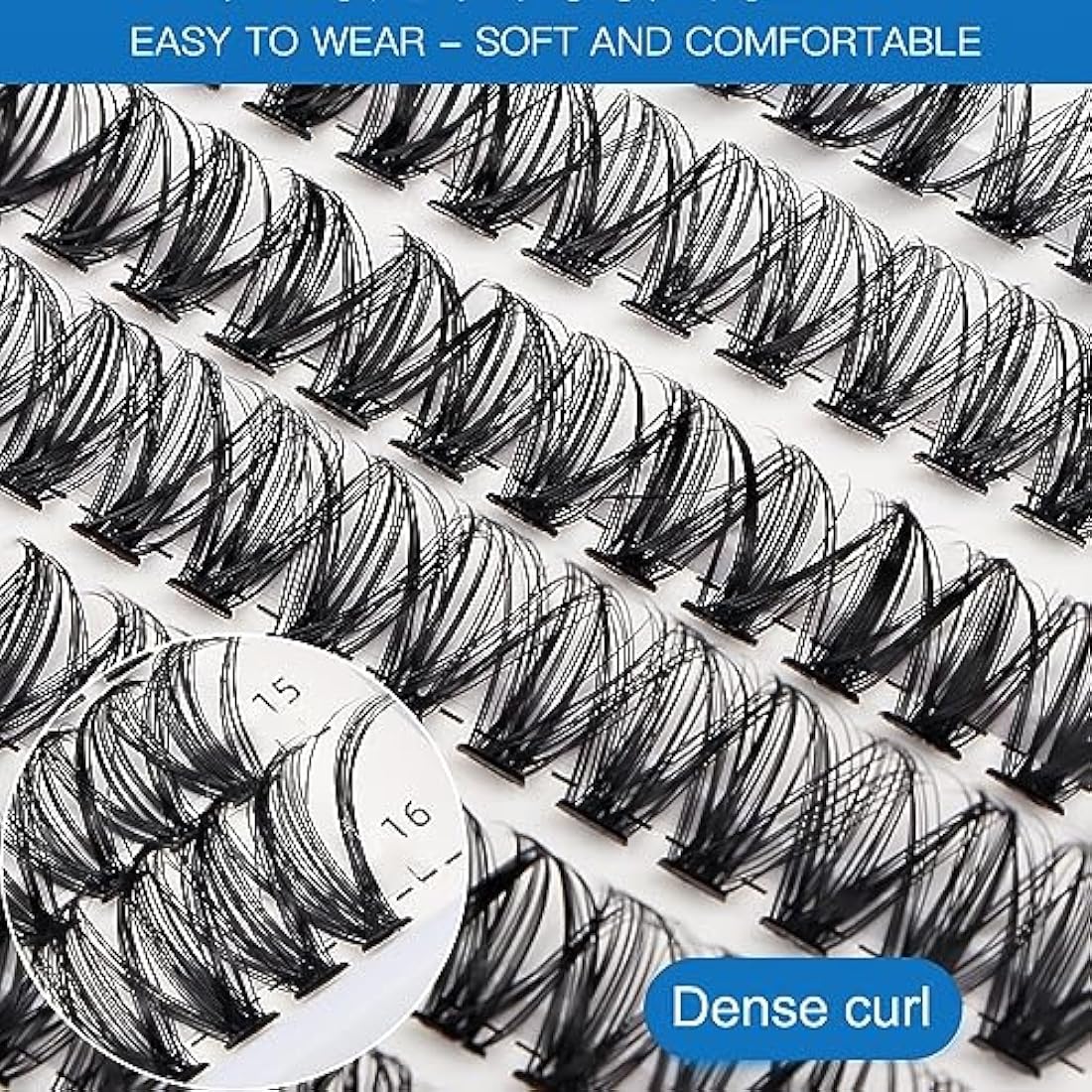 Bransfy False Eyelashes Clusters 280pcs DIY Eyelash Extension D Curl Long Individual Lashes Mixed Faux Mink Lash Clusters Extensions(40D-0.07D 9-16mm)