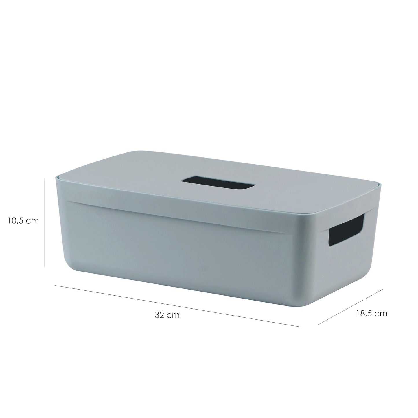 IDEA HOME Storage Boxes with Lids 10 Pieces - Plastic Storage Box - Storage Organiser