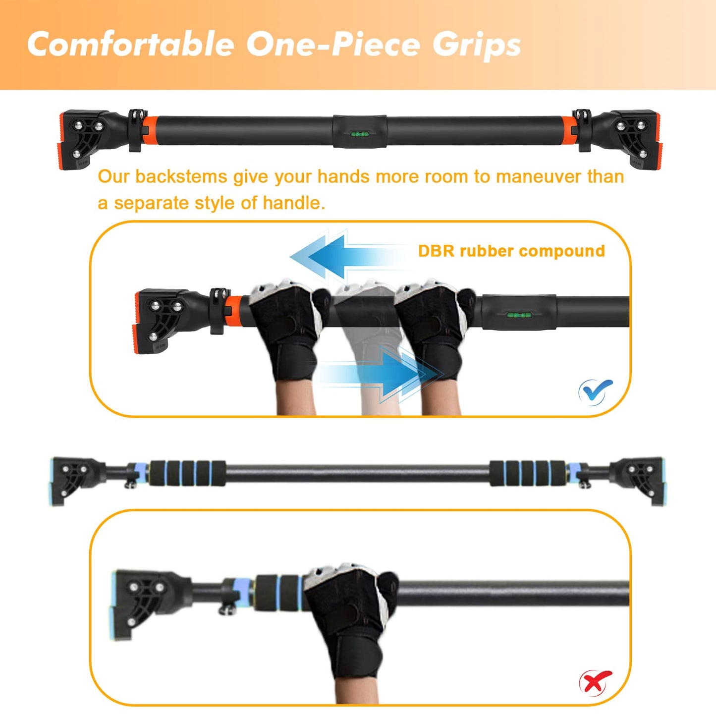 Pull Up Bar for Doorway, AETKFO Chin Up Bar Strength Training Pull-Up Bars Adjustable Upper Body Trainer Workout Bar Door Fitness Exercise Gym