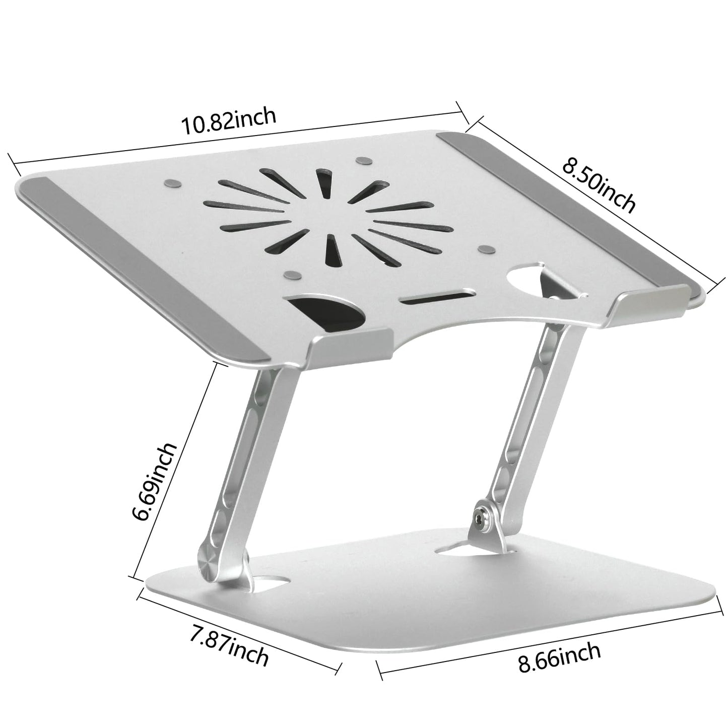 Upgraded Adjustable Laptop Stand with Cooling Fan, Ergonomic Multi-Angle Computer Laptop Stand, Portable Laptop Holder Compatible with MacBook, Air