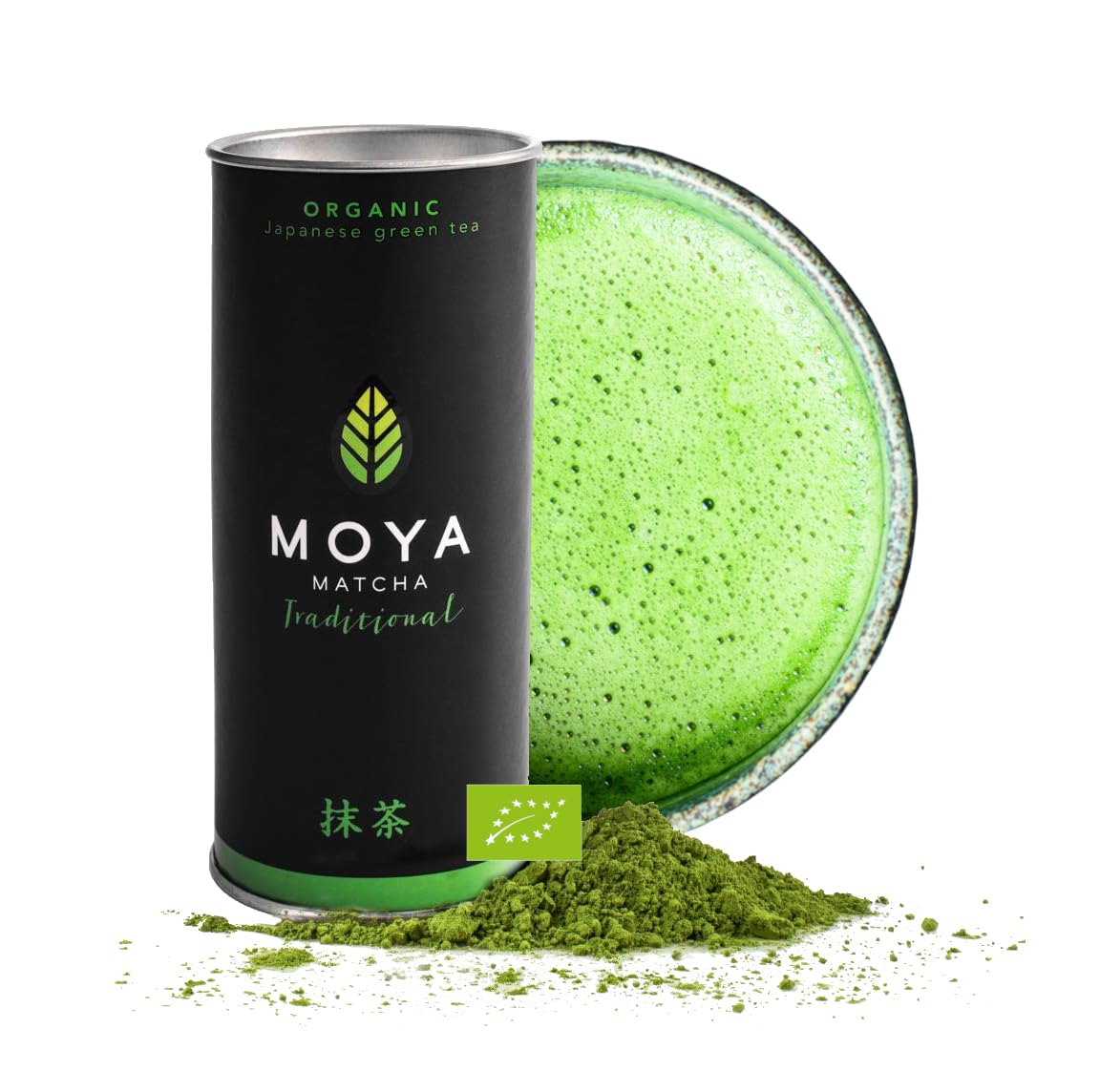 Moya Matcha Organic Tea Green Powder | 30g Traditional Grade (II) | Perfect for Drinking with Water, Lattes, Smoothies & Lemonades